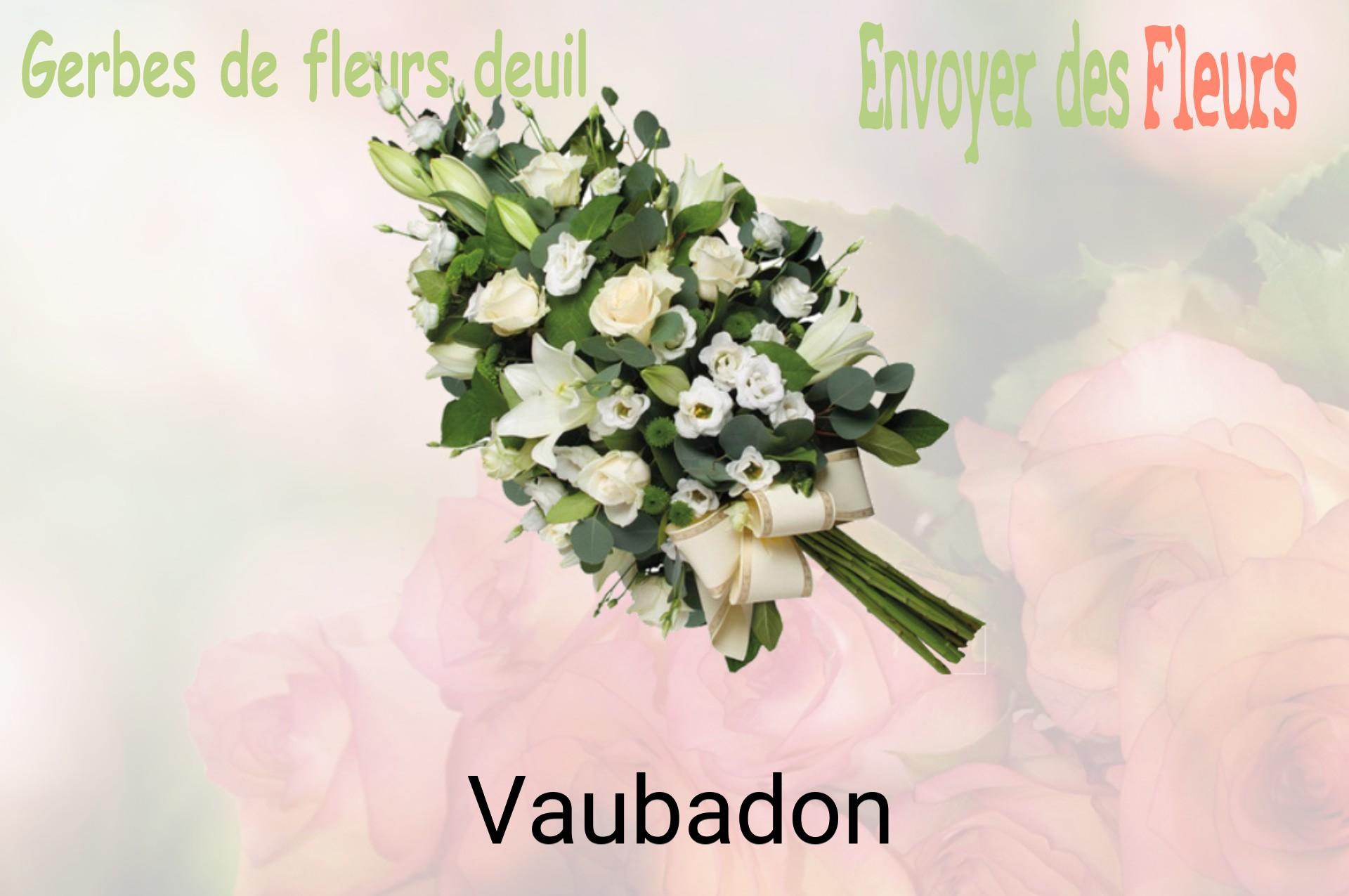 Gerbe de fleurs de deuil livrée à Vaubadon
